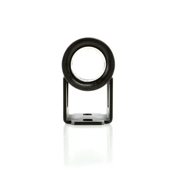 The ATX® Barbell Storage features a metal bracket with a centered circular rubber insert, visible from the front against a white backdrop, complete with a bottom cutout.