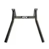 The ATX® Wall Mounted Dip Bars feature a sturdy metal frame with two padded grips, making it perfect for mounting on walls or ceilings. Designed for upper body workouts, it is ideal for those seeking versatile exercise options to strengthen their physique.