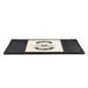 The ATX® Deadlift Platform Barbell Club is a dual-function weightlifting platform. It features the ATX Fitness Barbell Club logo on its wooden center and is bordered by black rubber sections for improved support and stability.