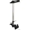 Introducing the ATX® Wall Mounted Lat Pulldown, a versatile exercise pulley system in black and silver. Designed for easy wall-mounted installation, it features a durable metal frame, cables, and handles. This unit includes a spring-loaded weight holder and chain attachment at the base, making it ideal for performing lat pulldowns or low rows in both gym and home settings.