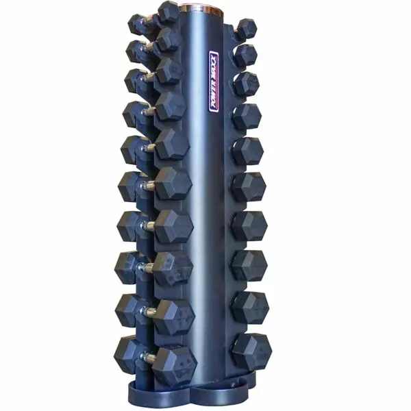 1-10kg rubber hex dumbbell set