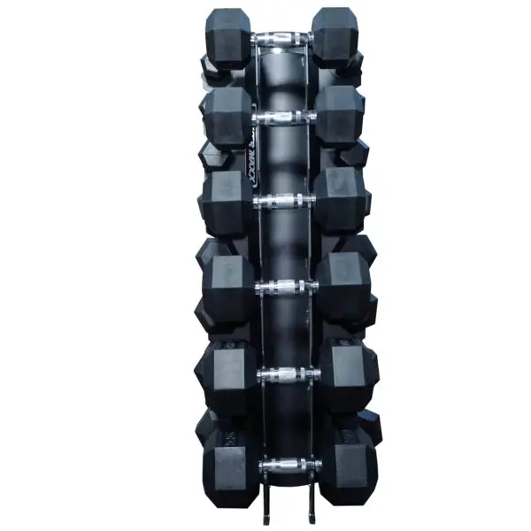 1kg to 20kg Rubber Hex Dumbbells - Image 3