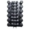 1kg to 20kg Rubber Hex Dumbbells - Image 2