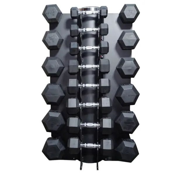 1kg to 20kg Rubber Hex Dumbbells - Image 2