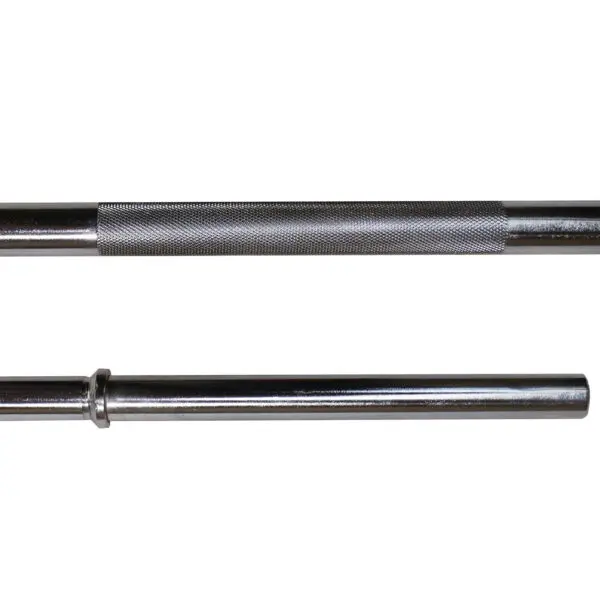 The Standard Super Curl Bar, crafted from steel with a knurled grip and smooth section for weightlifting, is photographed against a white background.
