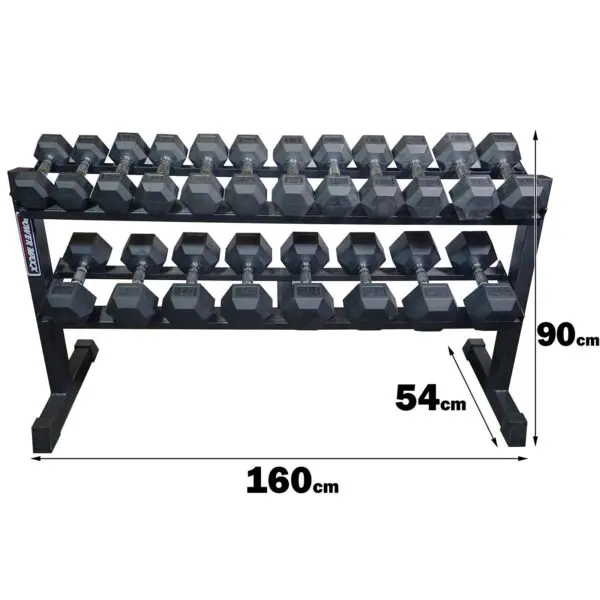 2.5kg - 25kg Rubber Hex 10pr with Rack - Image 2