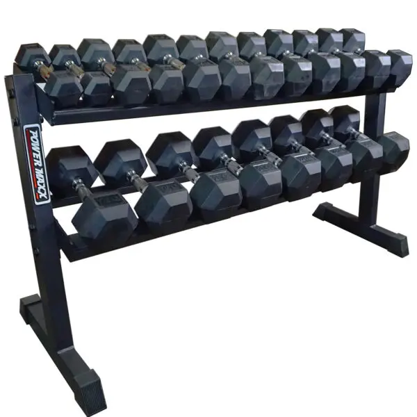 2.5kg - 25kg Rubber Hex 10pr with Rack