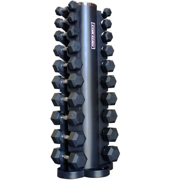 3kg to 15kg Rubber Hex Dumbbell Set