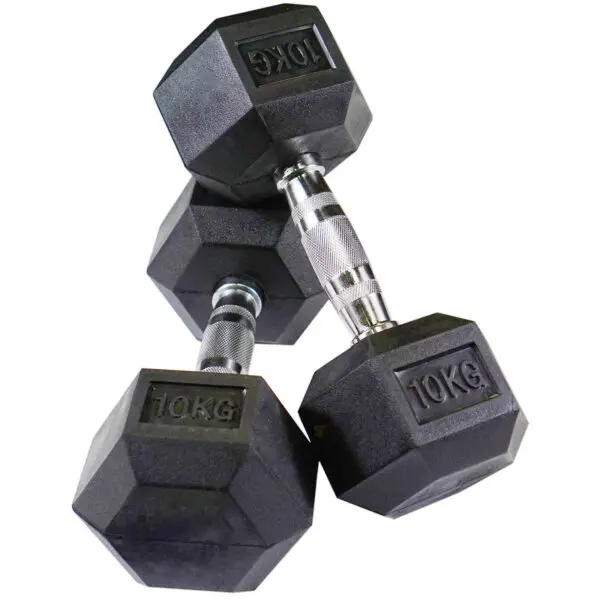 1kg to 20kg Rubber Hex Dumbbells - Image 14
