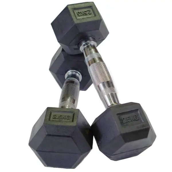 2.5kg - 25kg Rubber Hex 10pr with Rack - Image 4