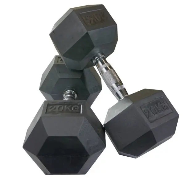 1kg to 20kg Rubber Hex Dumbbells - Image 18