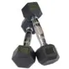1kg to 20kg Rubber Hex Dumbbells - Image 6