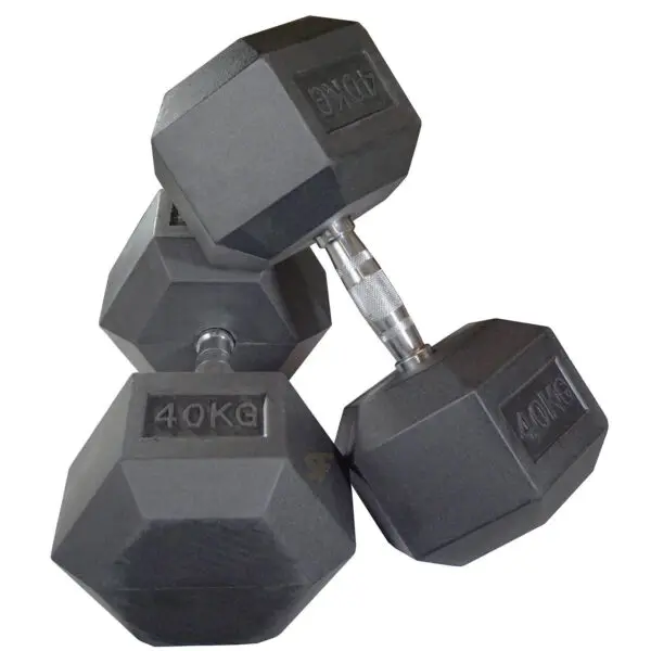 Rubber Hex Dumbbells