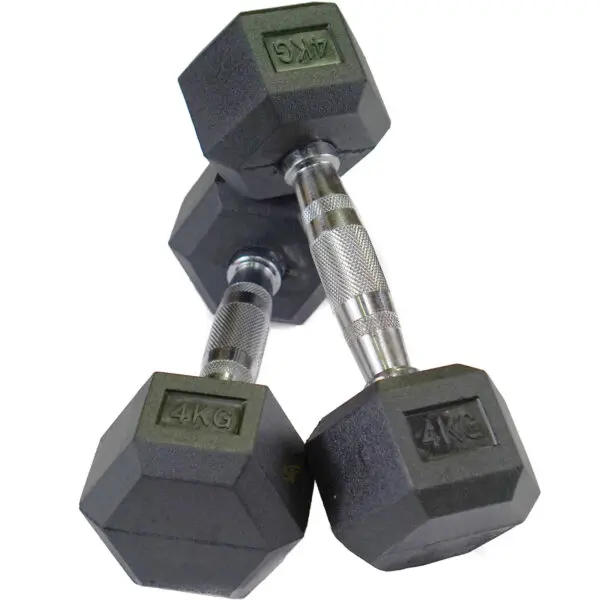 1kg to 20kg Rubber Hex Dumbbells - Image 8