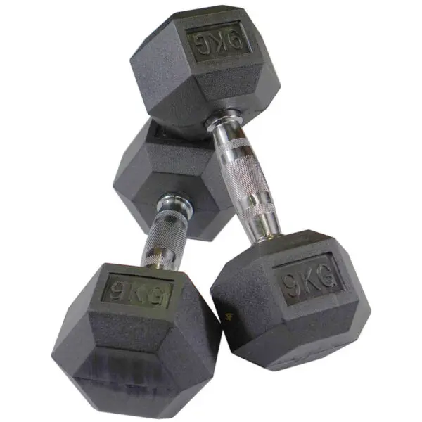 1kg to 20kg Rubber Hex Dumbbells - Image 13