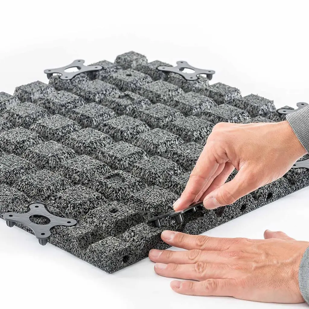 Modular gym flooring tiles