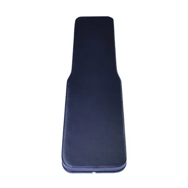 The Ironmaster Hybrid Bench Pad, featuring a sleek black rectangular design and contoured sides, is set against a plain white background.