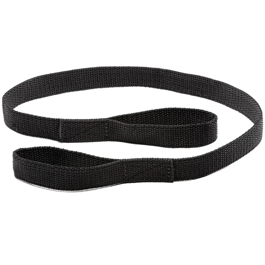 A Spud Inc Bow Tie Tail in black nylon with a looped design is shown against a white background.