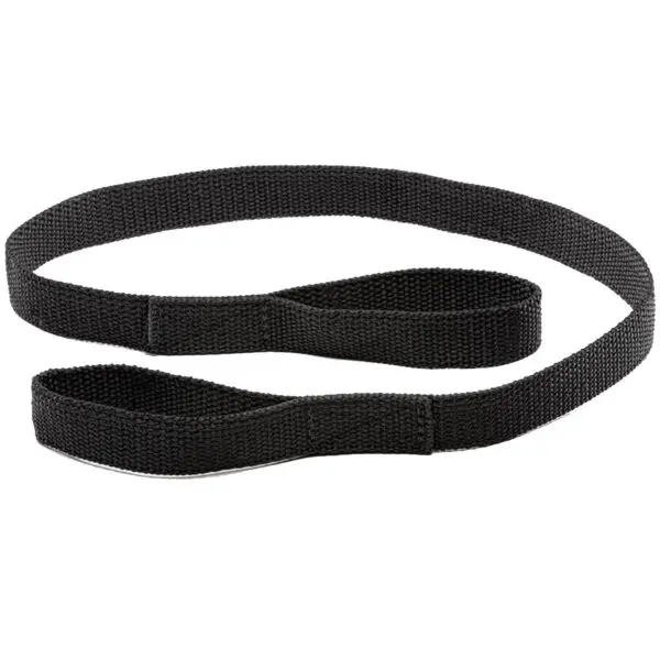A Spud Inc Bow Tie Tail in black nylon with a looped design is shown against a white background.