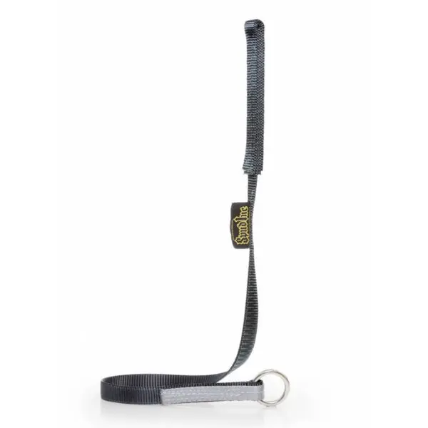 A Spud Inc Econo Hammer is presented against a white background, featuring a black nylon slip leash with a loop handle, metal ring, and an attached label.