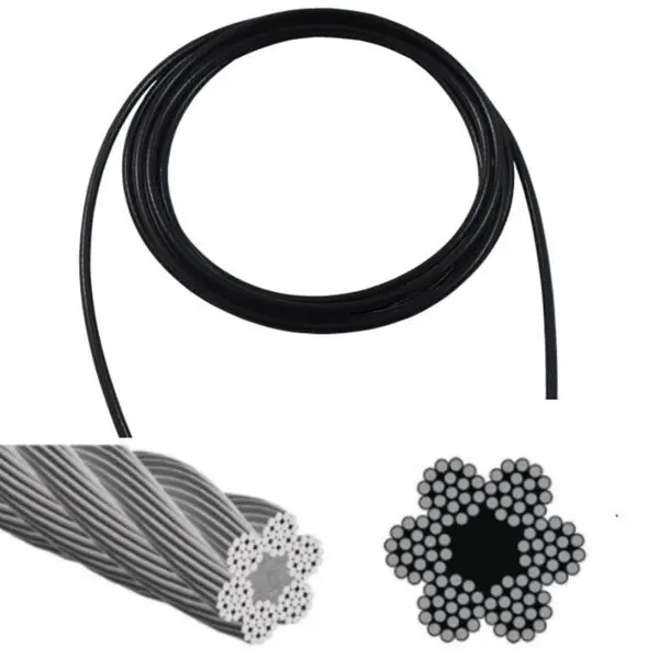 Gym Cable 6 x 19 Fiber Core 1 Metre Polyurethane Coating