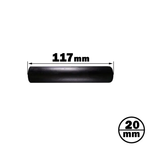 A Handle Grip, 20 mm in diameter and 117 mm long, is centered on a white background.