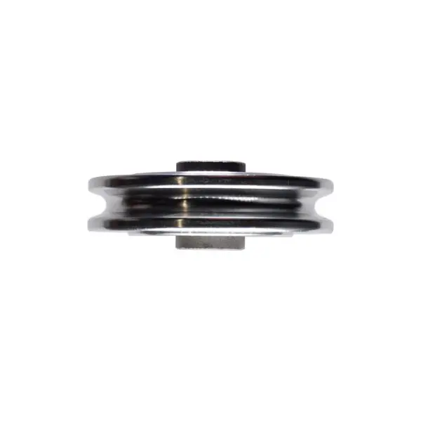 A 70mm Aluminium Pulley with a grooved, circular shape viewed from the side against a plain white background.
