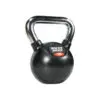 A black kettlebell with a shiny metallic handle displays the Power Maxx brand and the number 4 on its front, indicating its weight in kilograms.