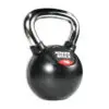 A black kettlebell featuring a shiny silver handle, the POWER MAXX logo, and the weight 4kg prominently displayed on the front.