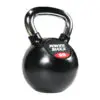 A 4kg black kettlebell with a shiny handle and a red and white Power Maxx label on the front.