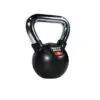 A black kettlebell with a chrome handle, labeled Power Maxx 4kg, displays the number 8 on its front.