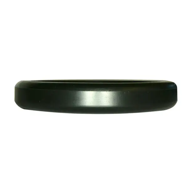 The Gym Rubber Stopper 48mm is a black, round object with a smooth, glossy surface viewed from the side against a white background. It resembles a thick ring or disc.