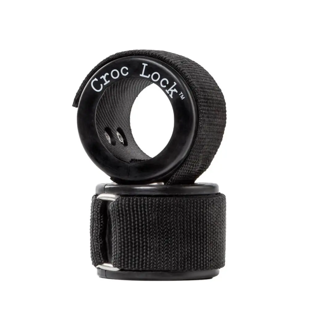 Spud Croc Lock Collars on a barbell