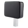 The Ironmaster Head Extension SB features a black leather cover and silver metal support under the backrest cushion.