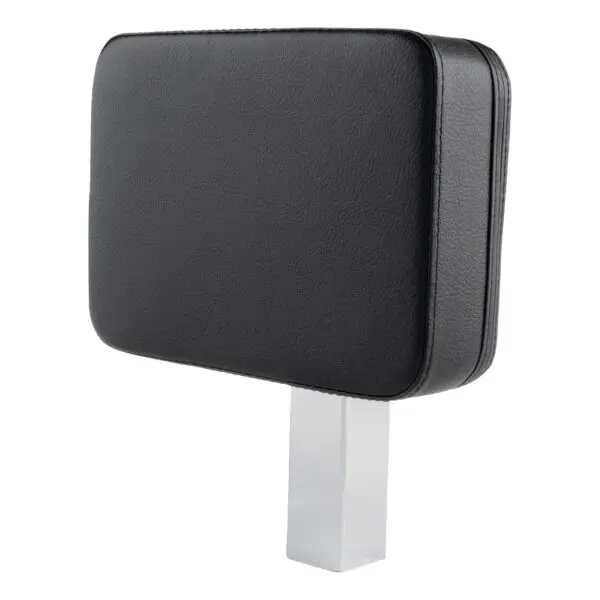 The Ironmaster Head Extension SB features a black leather cover and silver metal support under the backrest cushion.