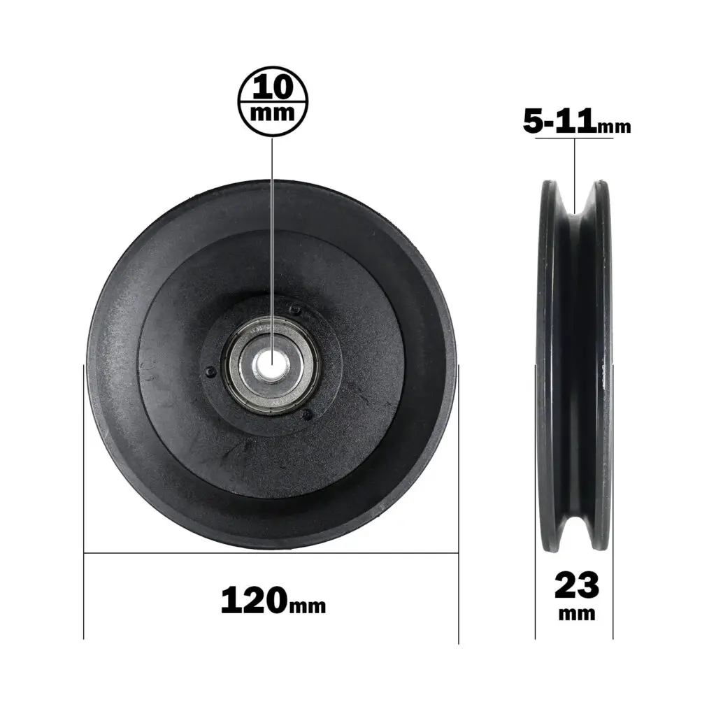 measurements of the 120mm pulley