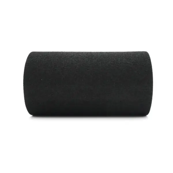 A black Foam Roller 100 x 180mm displayed on a plain white background.