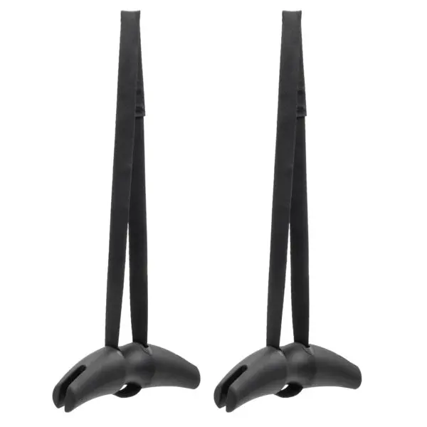 The D Angle Grip V2 features two black, elongated handles with straps for resistance training or suspension workouts, displayed side by side on a white background.