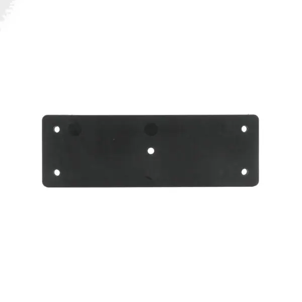 A flat ATX Squat Leverage Arm Rubber features a black rectangular metal plate with five symmetrically arranged circular holes against a plain white background, suggesting its role as part of a mounting or fastening device.