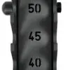 Close-up of a black metal component on the ATX® Commercial FID Bench ATX-MBX-660, featuring numbers 40, 45, and 50 etched vertically for measurement or adjustment. The textured surface is framed by curved edges.