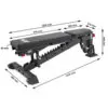 The ATX® Commercial FID Bench ATX-MBX-660 has an adjustable backrest and seat, black padding, a sturdy frame, and a support bar with multiple angle settings. It measures 1376 mm in length and 445 mm in height.