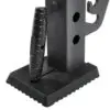 Close-up of the black ATX® Commercial FID Bench ATX-MBX-660, featuring an adjustable metal stand with a textured grip handle, multiple adjustment holes, and a stable ridged base.