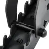 A close-up of the adjustable dumbbell weight selector at 40 and 50 is shown with notched plates and a securing pin. Alongside, the ATX® Commercial FID Bench ATX-MBX-660 enhances workout versatility, emphasizing tailored exercises through the weight adjustment feature.