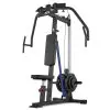 A black multi-gym machine with a padded seat and backrest, cable pulleys, and adjustable weight plates. Designed for versatile strength exercises like chest flyes and arm workouts, it features the ATX brand prominently at the top.