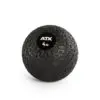A black 4 kg ATX® Slam Ball, featuring a textured rubber surface for exercise and strength training, displayed on a plain white background.