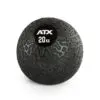 A black, textured exercise ball with ATX® Slam Ball 20 KG labeled on the surface.