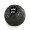 The ATX® Slam Ball, weighing 25 kg, features a black textured surface designed for fitness and strength training exercises.