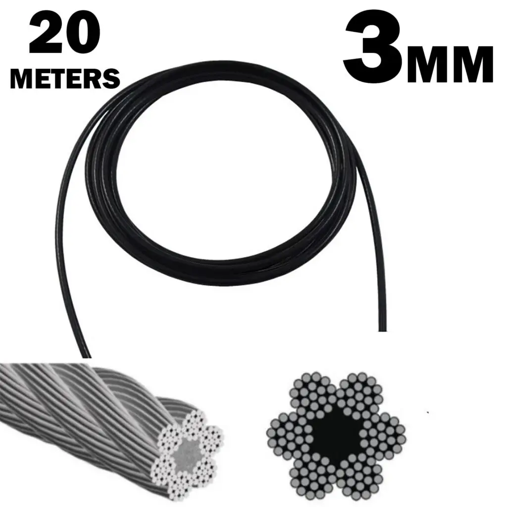 20 meter reel of 3 mm gym cable
