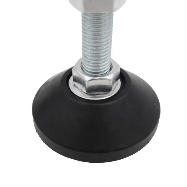 Treadmill leveling foot rubber base