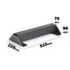 The image shows an Ironmaster Calf Block, a black rectangular metal object with dimensions: length 510mm, width 76mm, height 96mm, and a base width of 226mm. It resembles a structural support bracket or beam in its sturdy design and purpose.